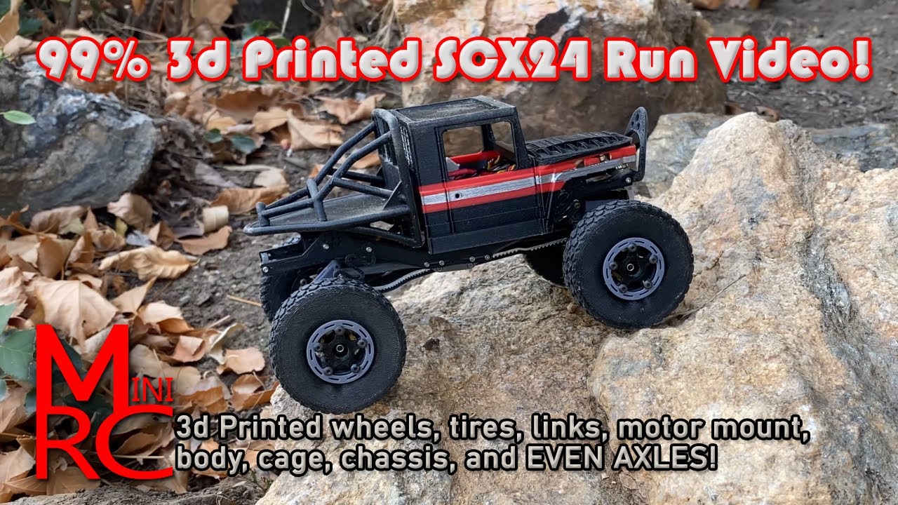 SCX24 - 99% of this Mini Crawler is 3d Printed! (Even the tires!)
