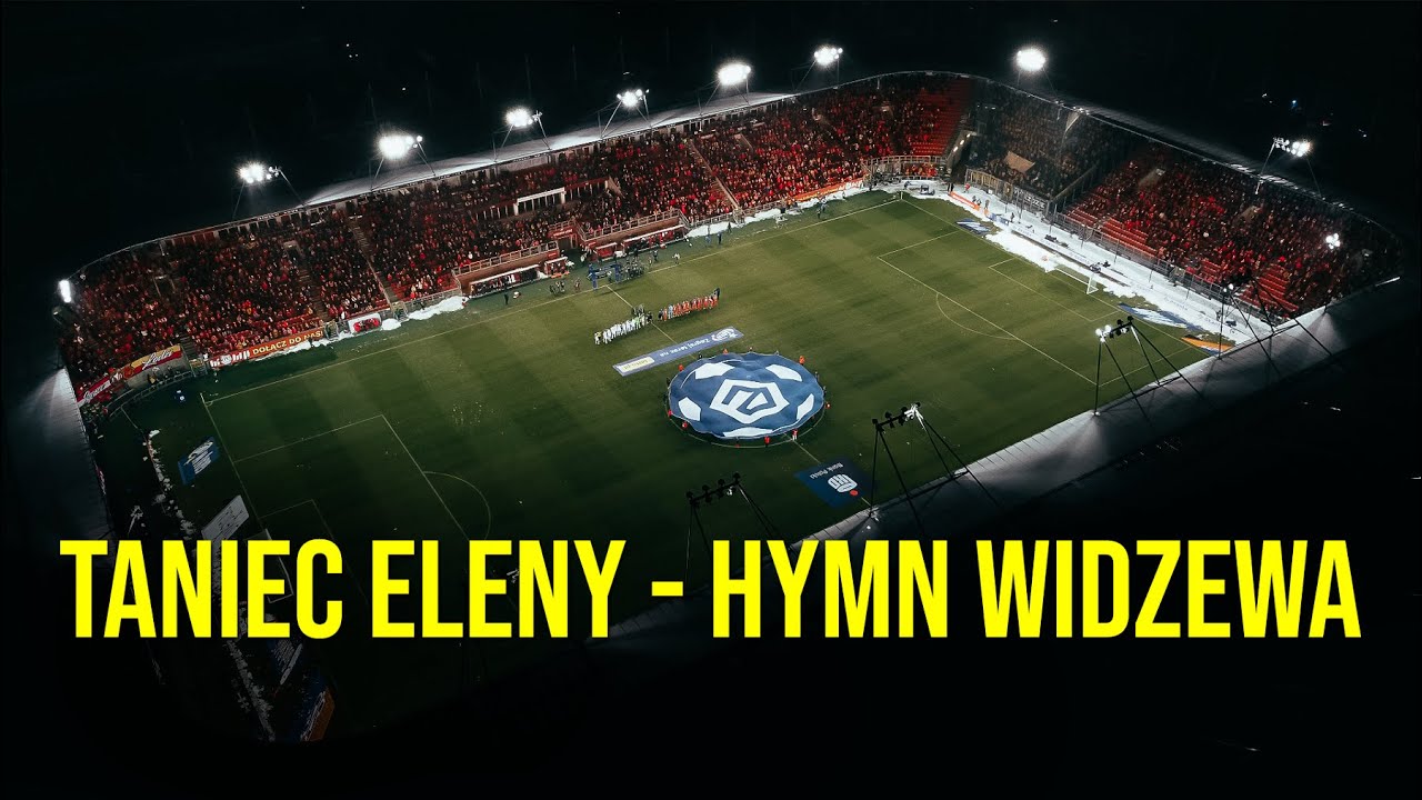 Taniec Eleny - Hymn Widzewa (fragment) | Widzew - Jagiellonia Białystok 03.02.2023 | doping