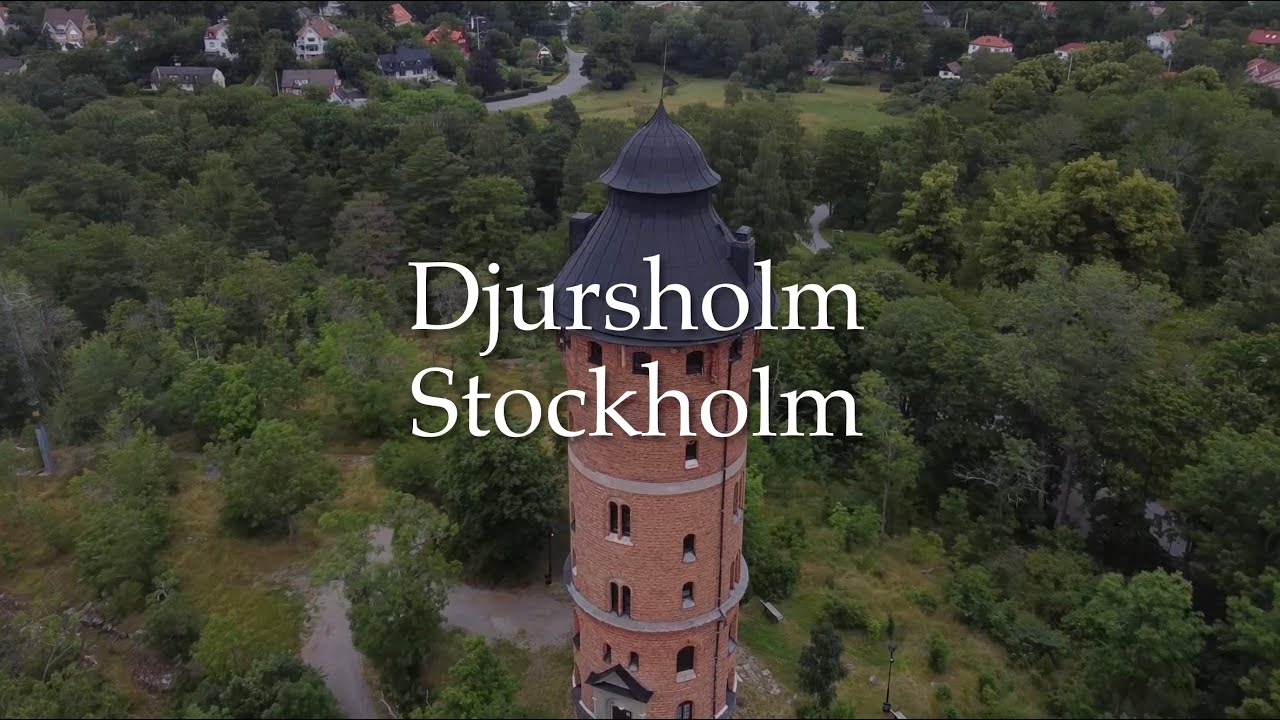 Djursholm, Danderyd, Stockholm, Sweden, July 2022 - Drone video 4k