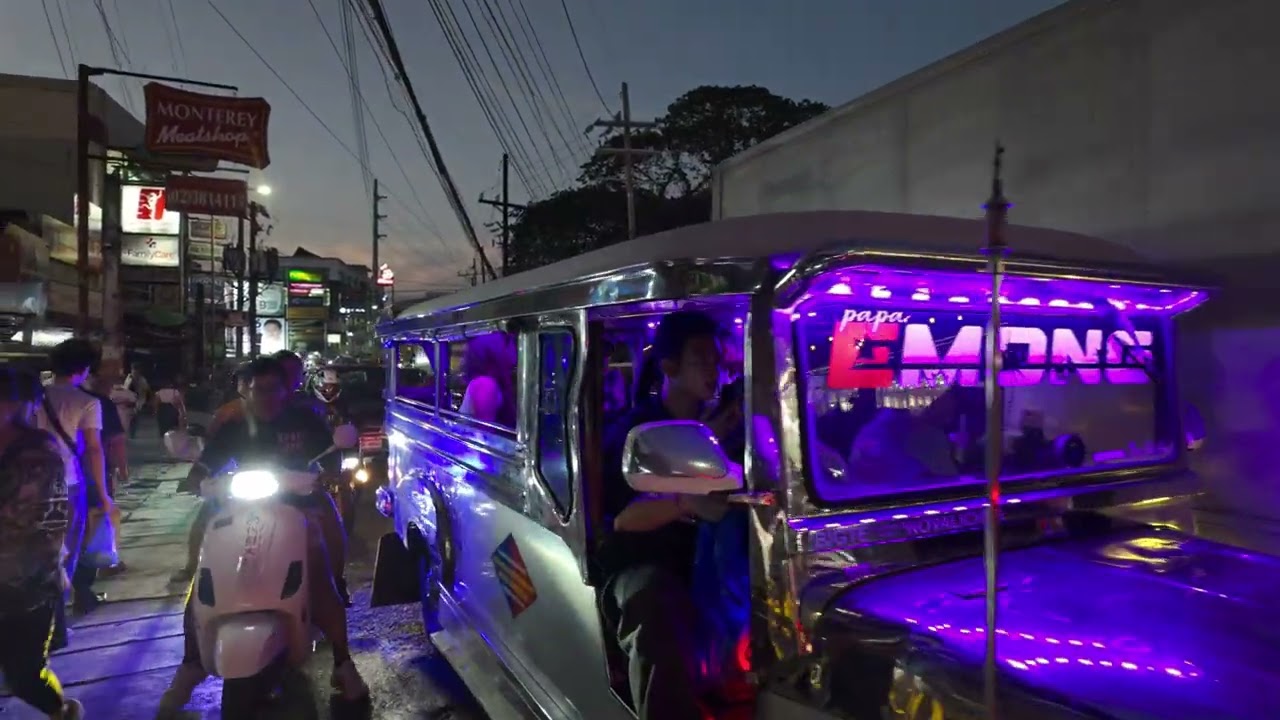 Philippines, tricycle night ride from DLC 3 to SM + walk to Tunggko Market