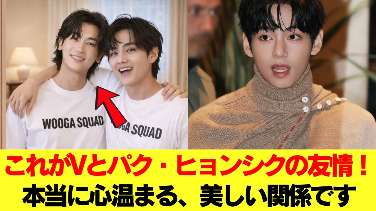 これがキム・テヒョンとパク・ヒョンシクの友情！本当に心温まる、美しい関係です #BTS #アールエム #ジン #シュガ #ジェイホープ #ジミン #ヴィ #ジョングク