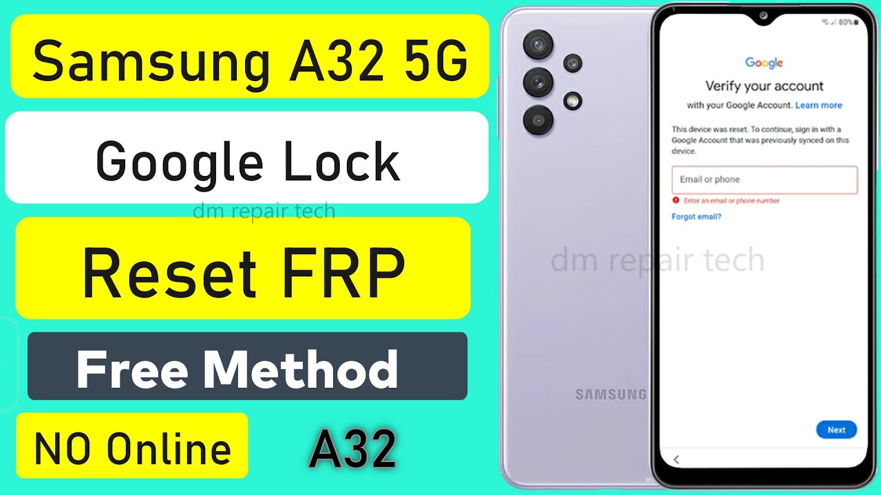 Samsung A32 FRP Bypass Android 11 NO Magma Tool NO SamHub | Samsung A32 Google Account Remove