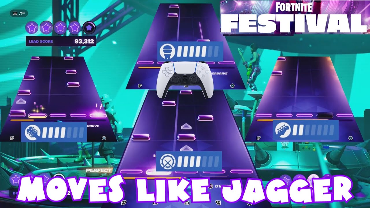 Moves Like Jagger by Marron 5 ft. Christina Aguilera - Fortnite Festival (March28th2024)(Controller)