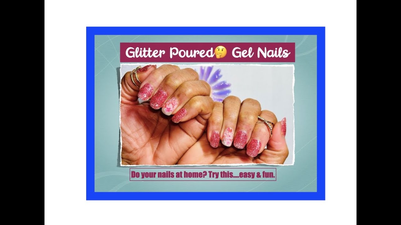 Cute Glitter Gel Nails My Way | Quick and Easy | 💅🏽 | Stardust nails