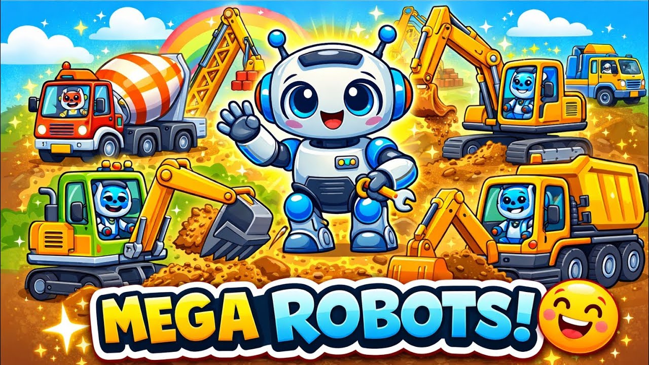 Cute Mega Robots at Work 🤖🏗️ | Fun Construction for Kids #kidsgame #carton #babybus 