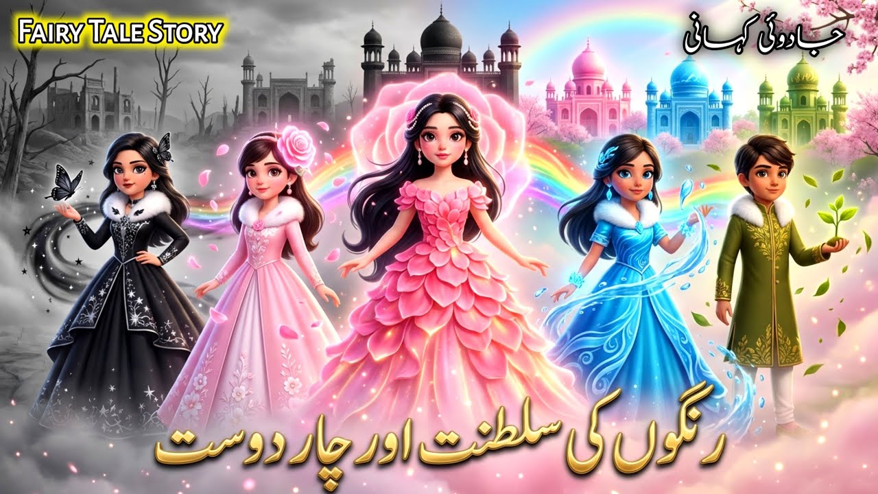 The Kingdom of Colors & Four Friends 💖 | Urdu Stories | Hindi Fairy Tales #fairytalesstory 
