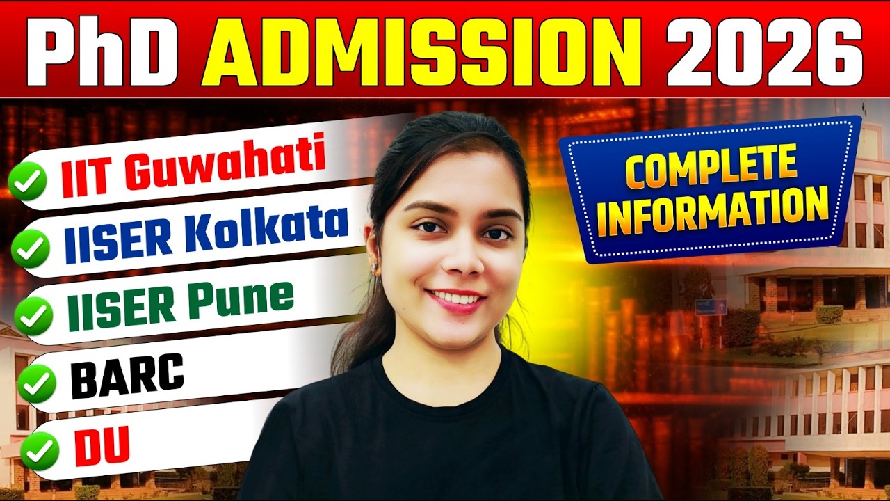 PhD Admission Alert 2026 | 5 Institutes Applications Open | Fellowship ₹37,000 + HRA