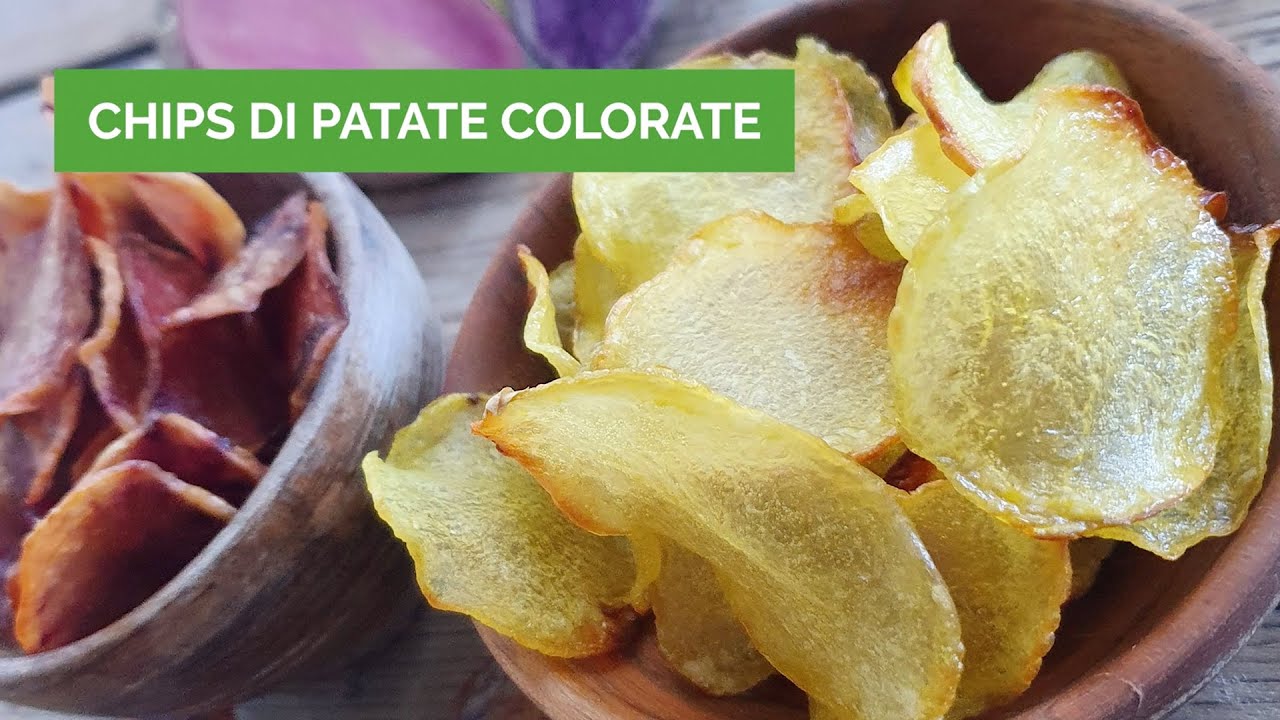 CHIPS DI PATATE AL FORNO, COLORATE PER LA FESTA DEL PAPÀ