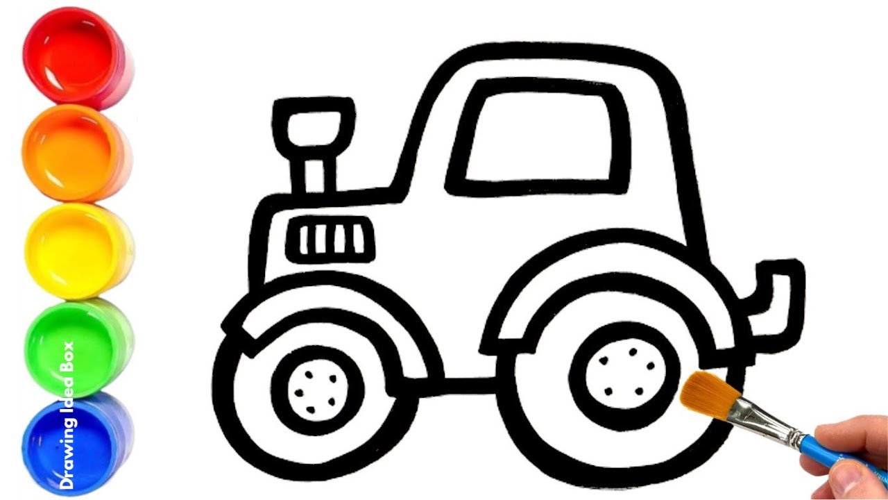 🚜🌈 Draw Tractor with Colors & Circles + Baby Shark Song 🎨🦈 | Learn Colors for Kids | Yup Yup Go