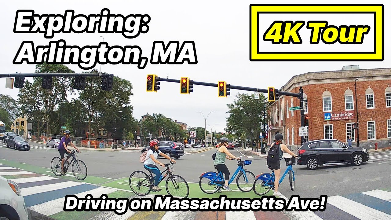 Arlington Massachusetts | Massachusetts Avenue | Dashcam Tour [4k]