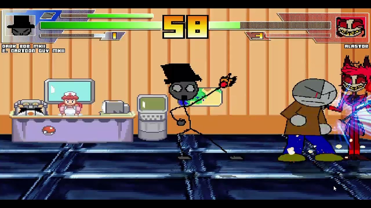 Hugo Trav Mugen: Dark Bob MKII And Evil Cartoon Guy MKII VS Alastor
