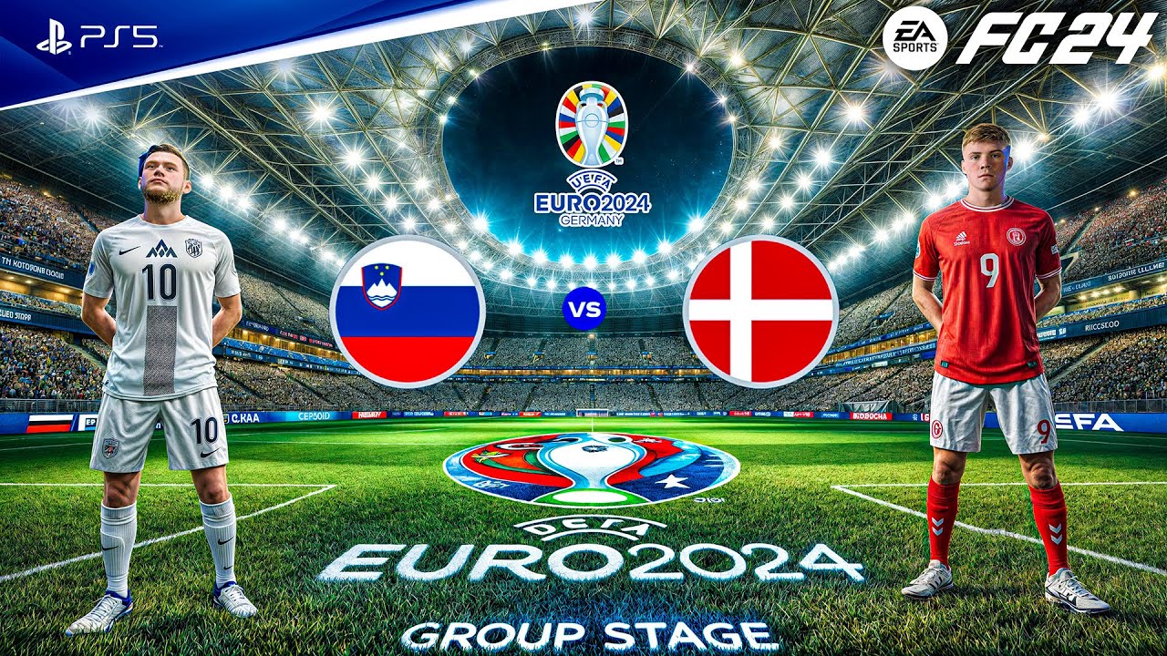 FC 24 - Slovenia vs. Denmark | UEFA EURO 2024 Group C | PS5™ [4K60]
