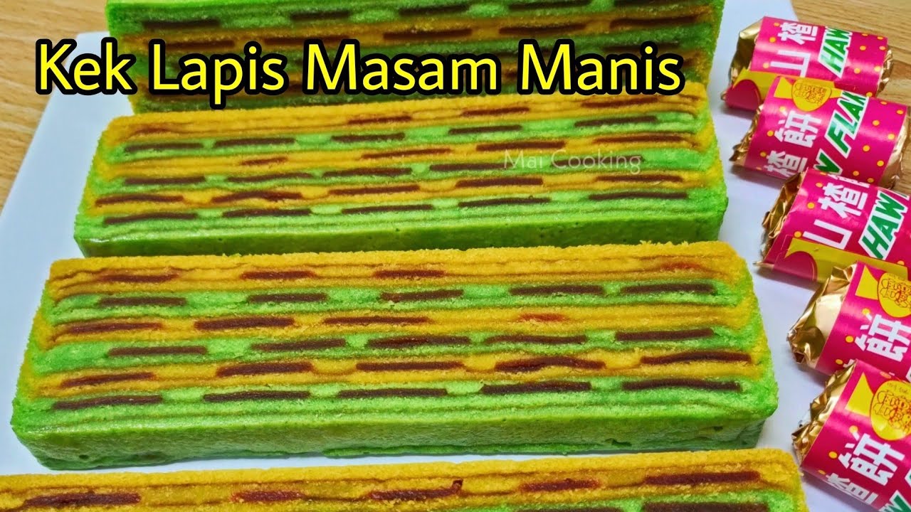 KEK LAPIS MASAM MANIS. Kek Lapis Sarawak | Kek Lapis Asam Manis | Sarawak Layer Cake