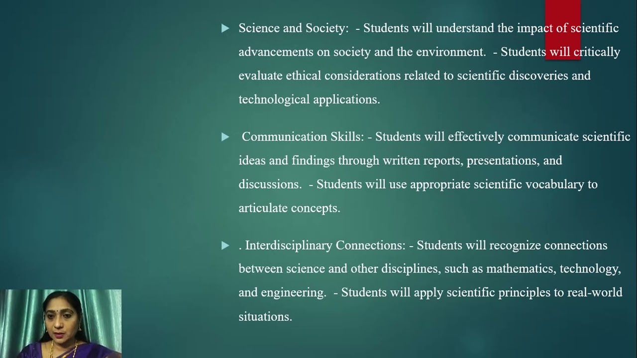 5.2 Instructional objectives & pedagogical aspects
