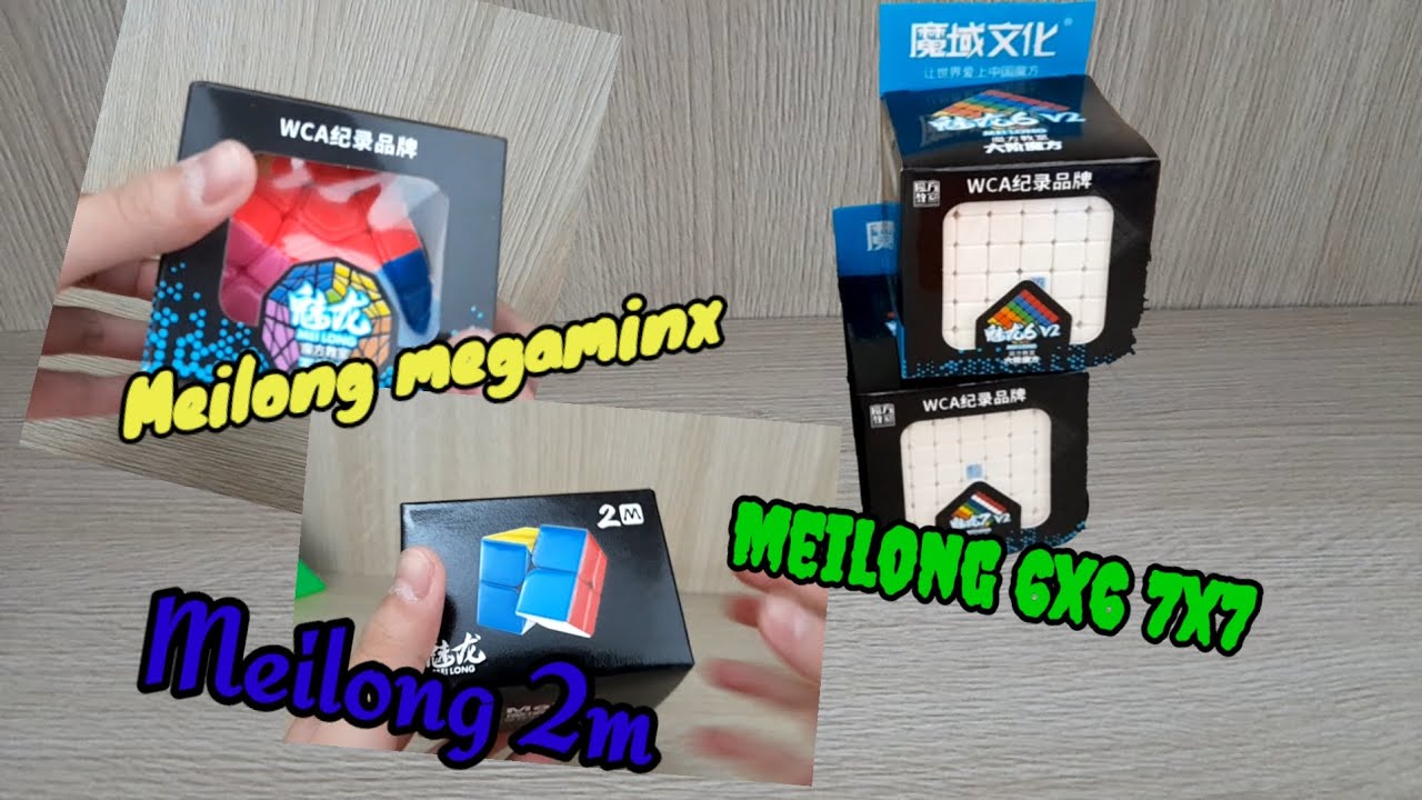 Unbox, review, đánh giá Meilong megaminx,   6x6 7x7, Meilong 2M