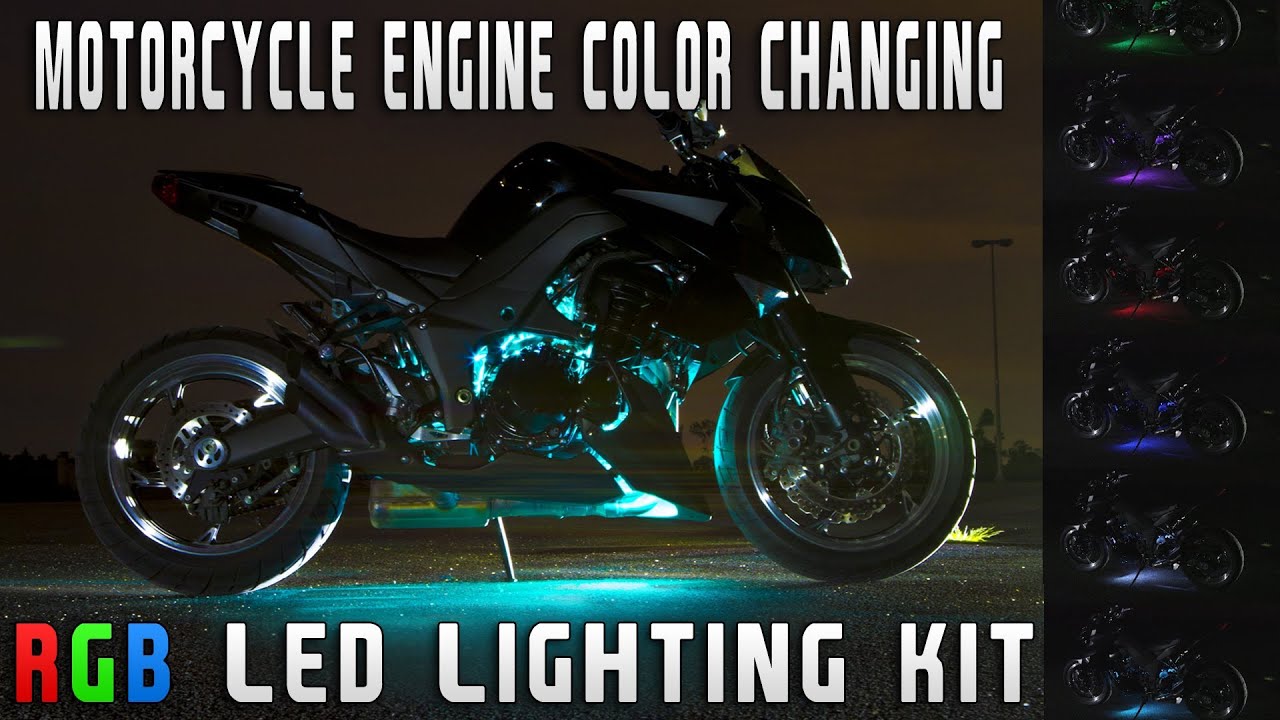 Motorcycle Engine Color Changing RGB LED Lighting Kit SPORT BIKE EDITION