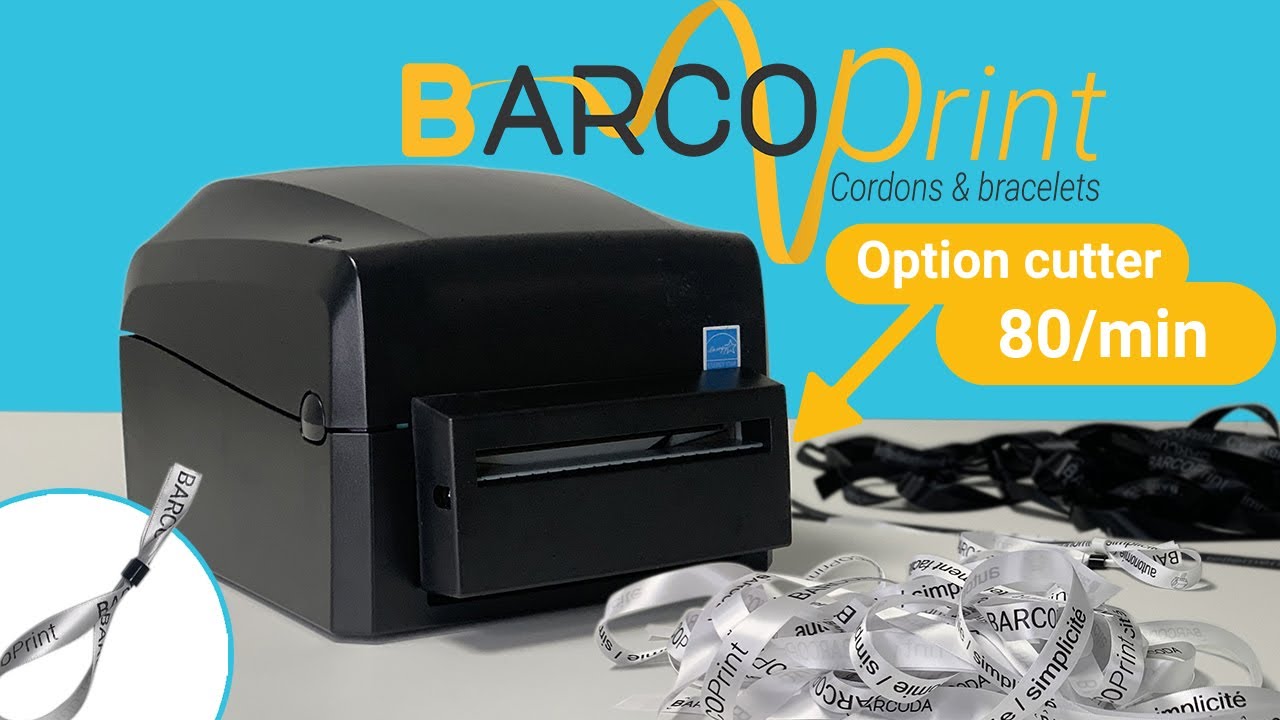BARCOPrint - Imprimez 80 bracelets personnalisés par minute grâce à l'option cutter !