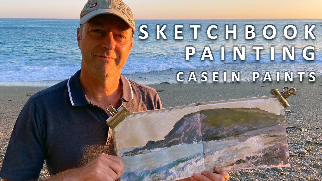 PAINTING PLEIN AIR - Church Cove Cornwall with CASEIN PAINTS