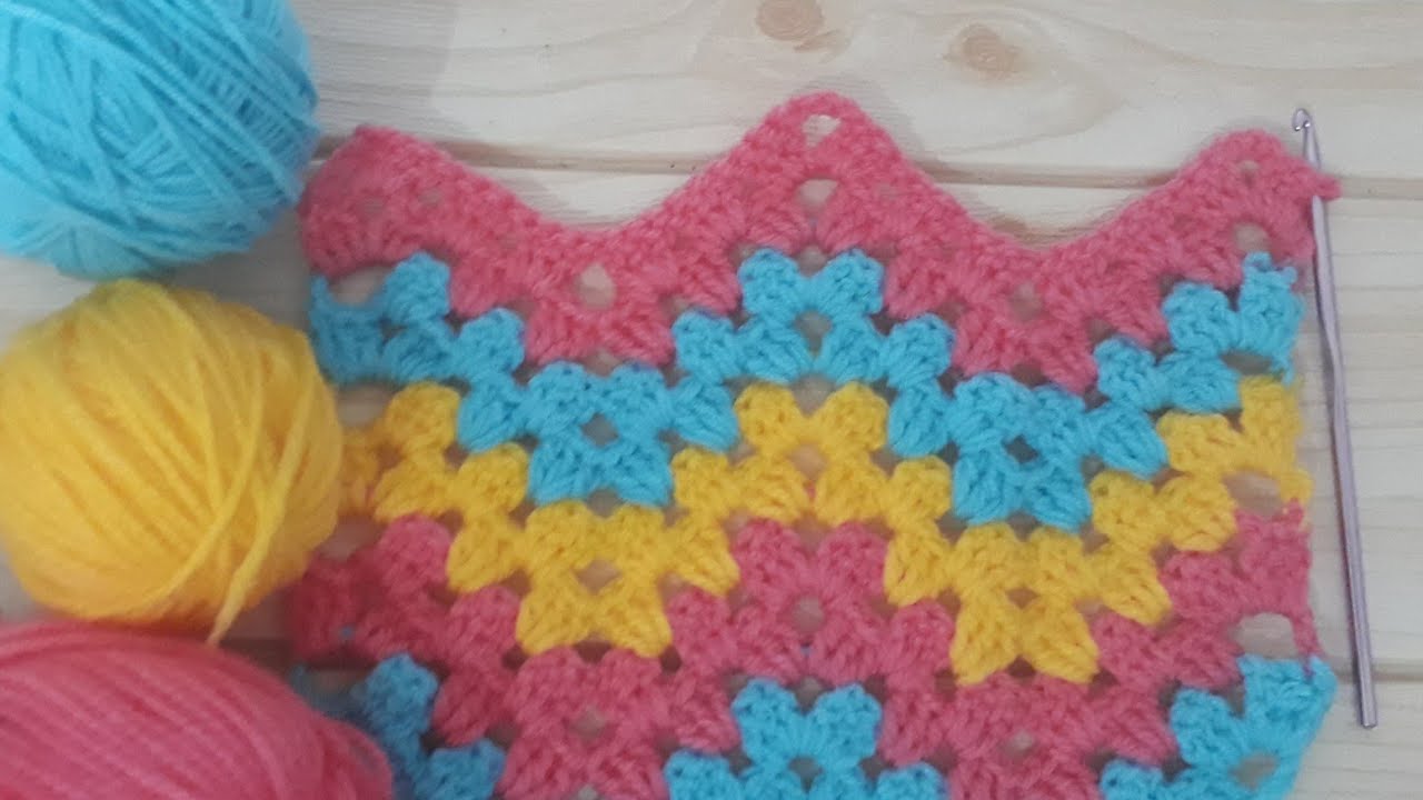 chevron granny ripple tutorial\كروشيه غرزة الزيك زاك و معلومات مهمة