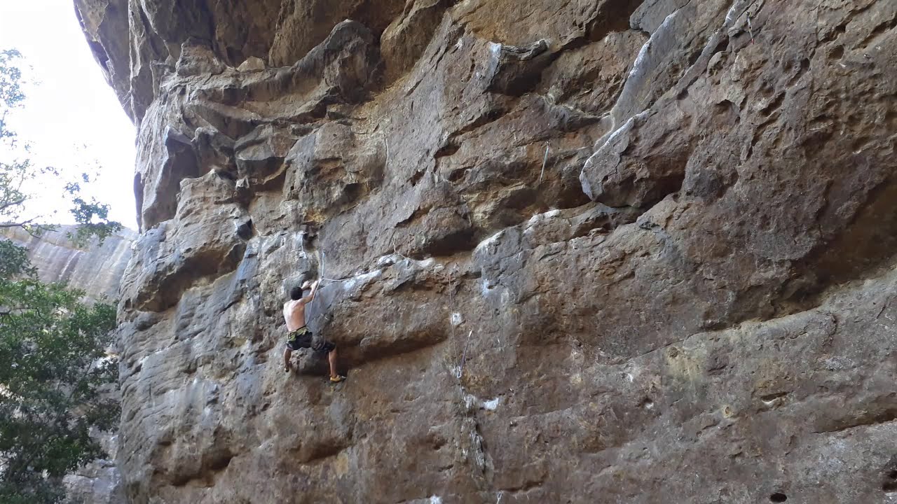 Climbing Cheese Monster, 30 (8a+) at Cheesedale, Nowra