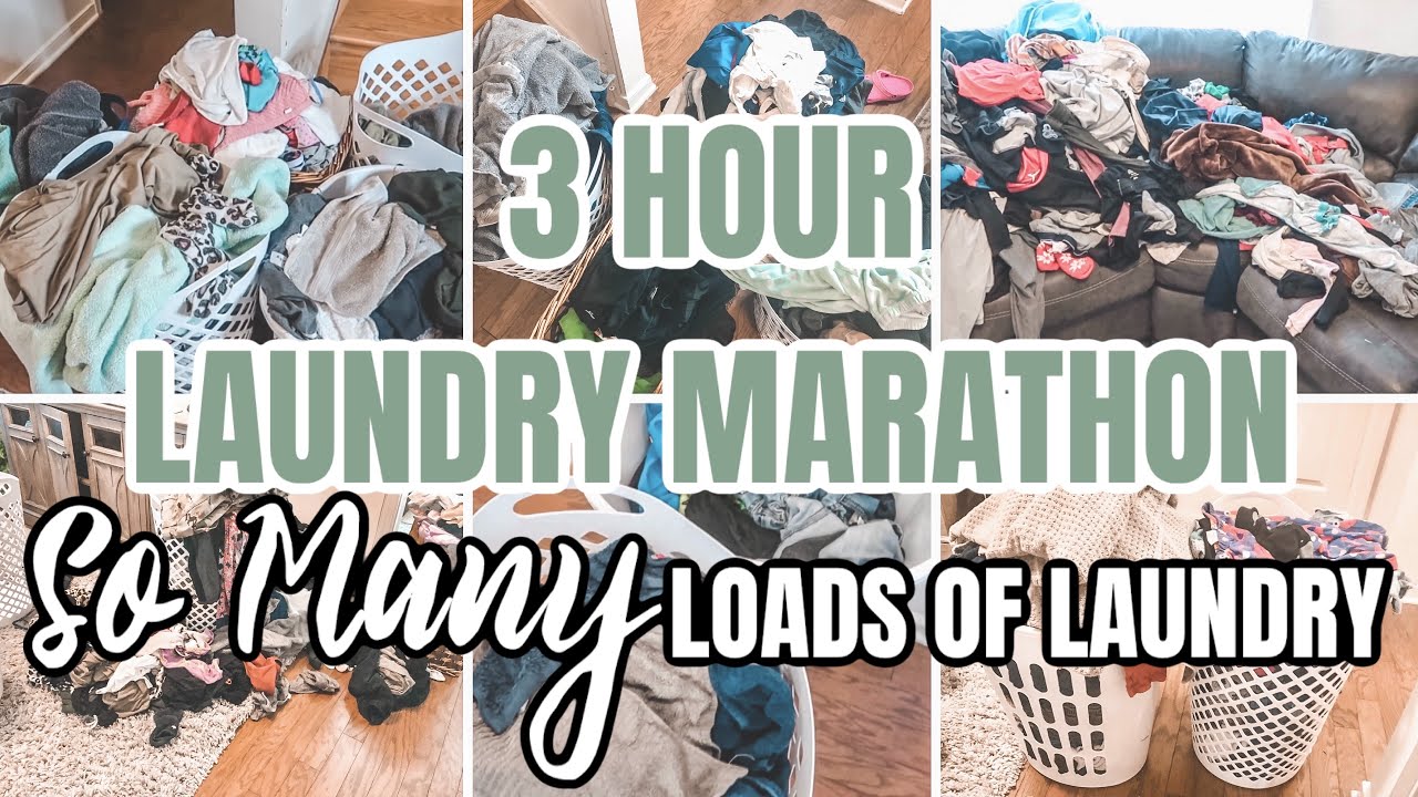 OVER 3 HOURS OF LAUNDRY MOTIVATION | EXTREME LAUNDRY MARATHON 2021 | LAUNDRY ROUTINE MARATHON