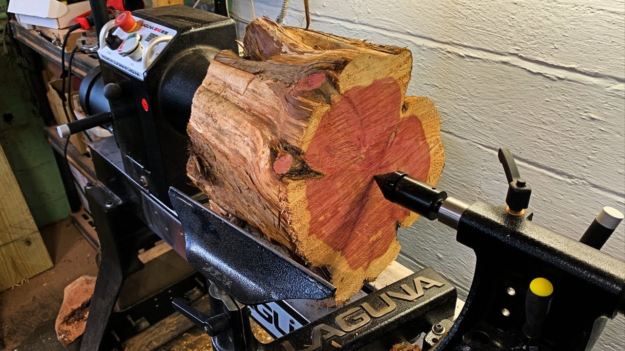 Woodturning a Live Edge Bowl - The Cedar Flower