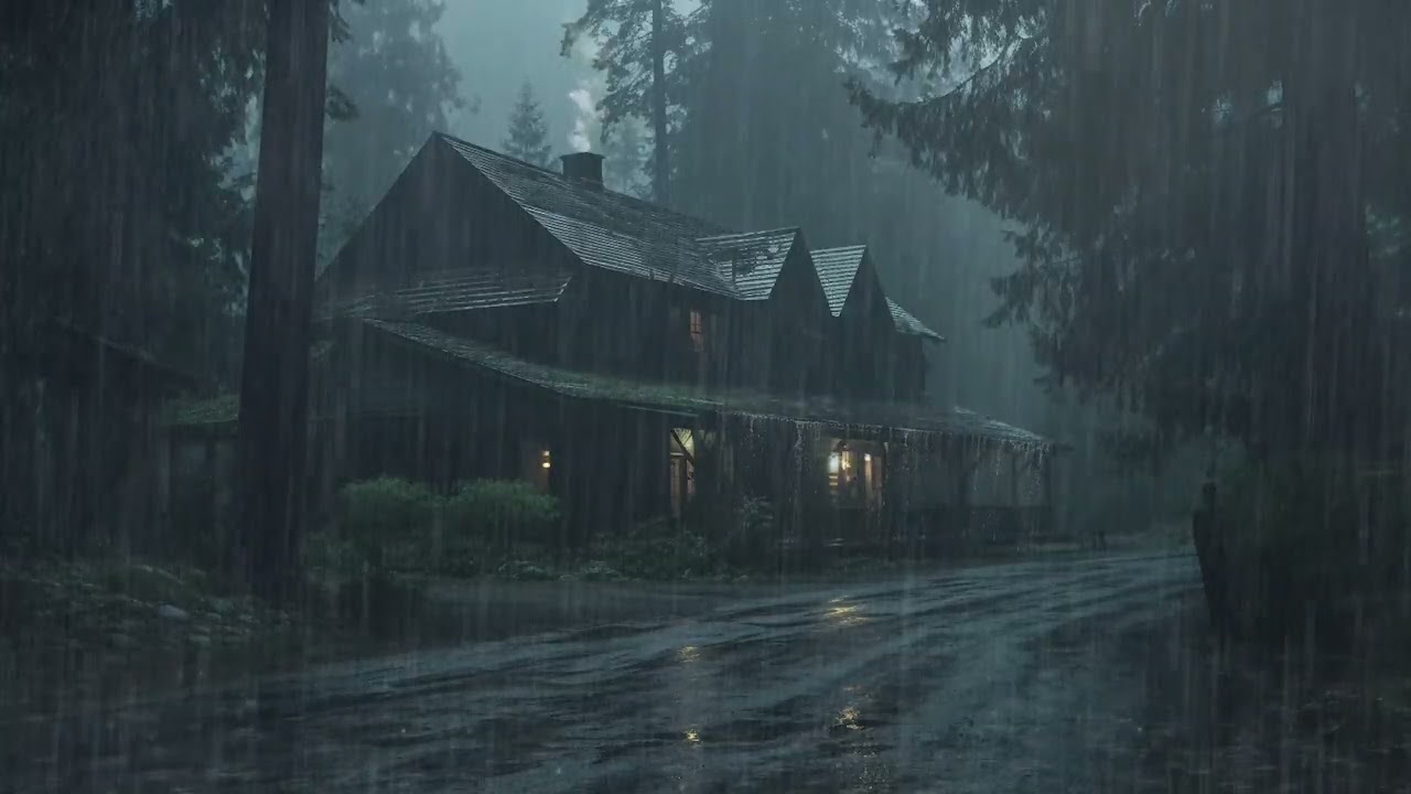 Heavy Rain in the Deep Forest at Night for Deep Sleep, Relaxation and Peaceful Nature Ambience