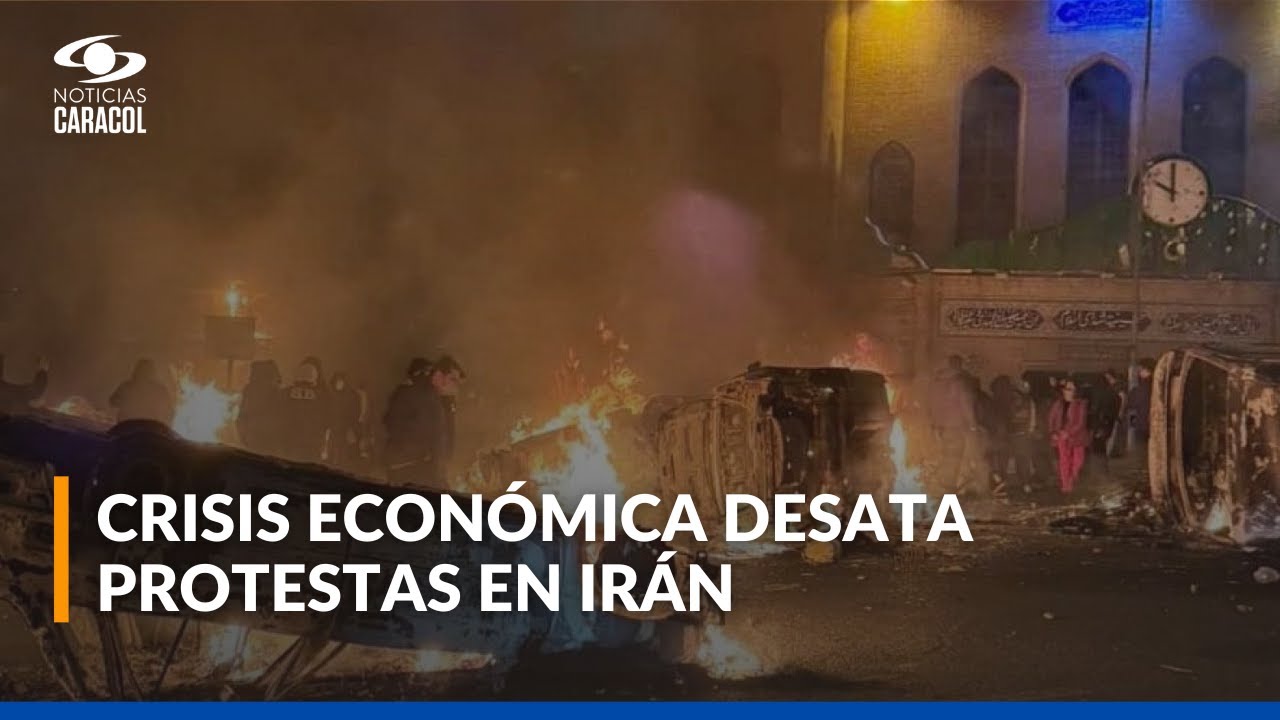 Protestas en Ir&aacute;n se extienden por todo el pa&iacute;s tras crisis econ&oacute;mica y represi&oacute;n estatal