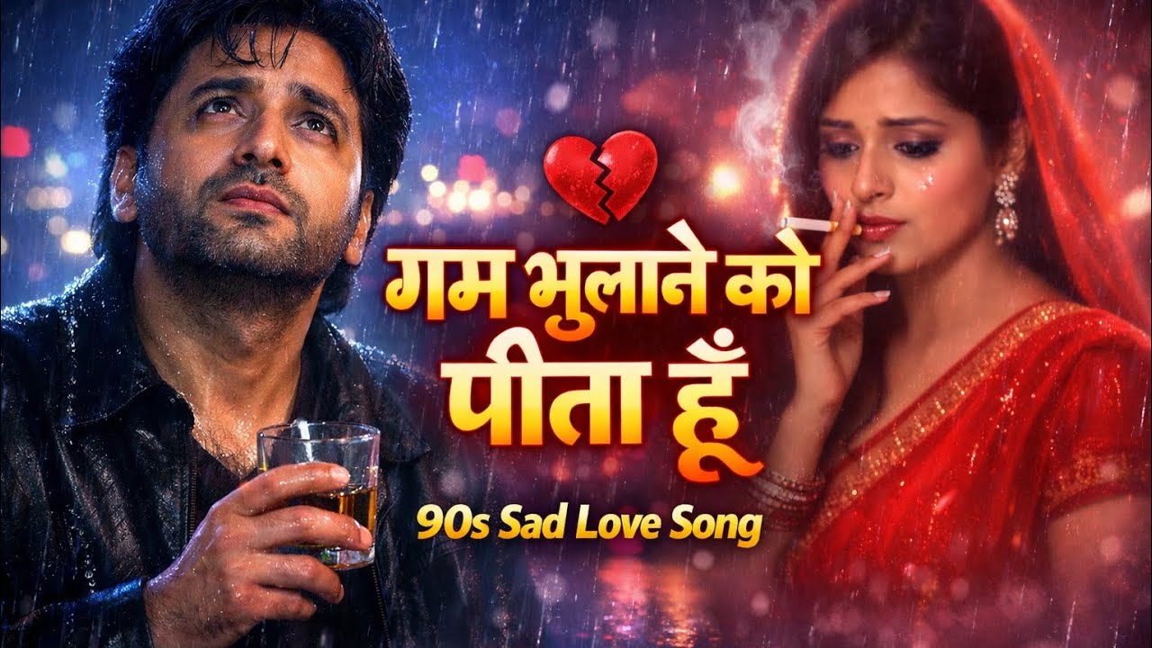 😭 पीता हूं गम भुलाने को 💔#lovesong#hindisong #90s ke gane #niteshjikegaane #song #romantic #said hit