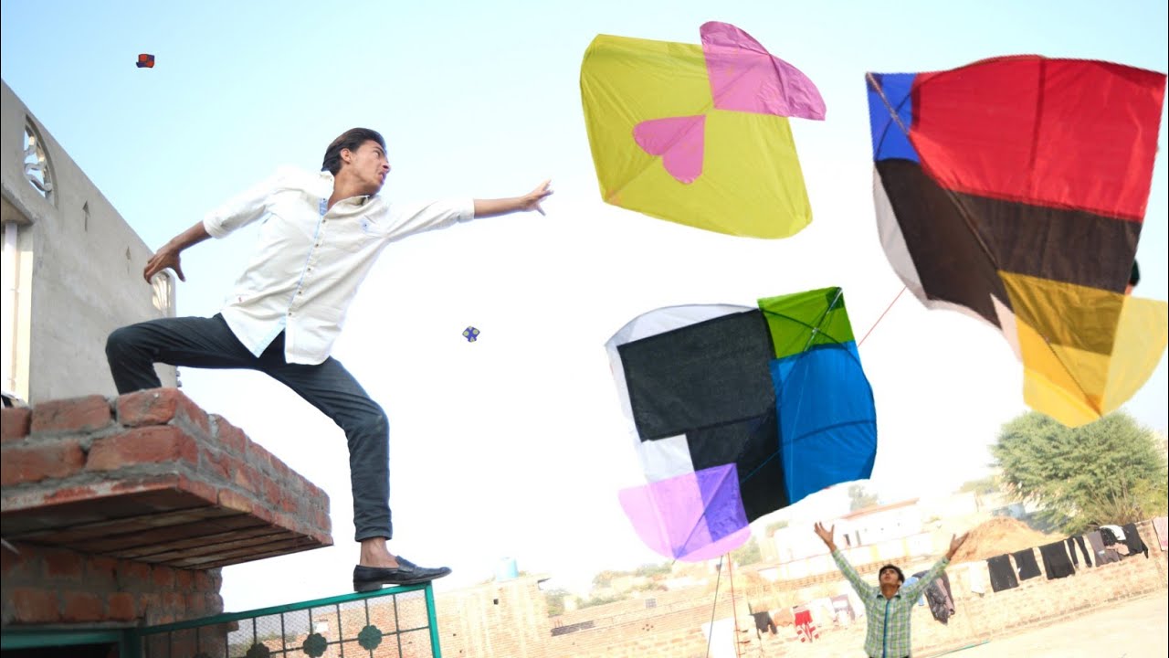 Cutting Gudda With Caught Kite With Trees