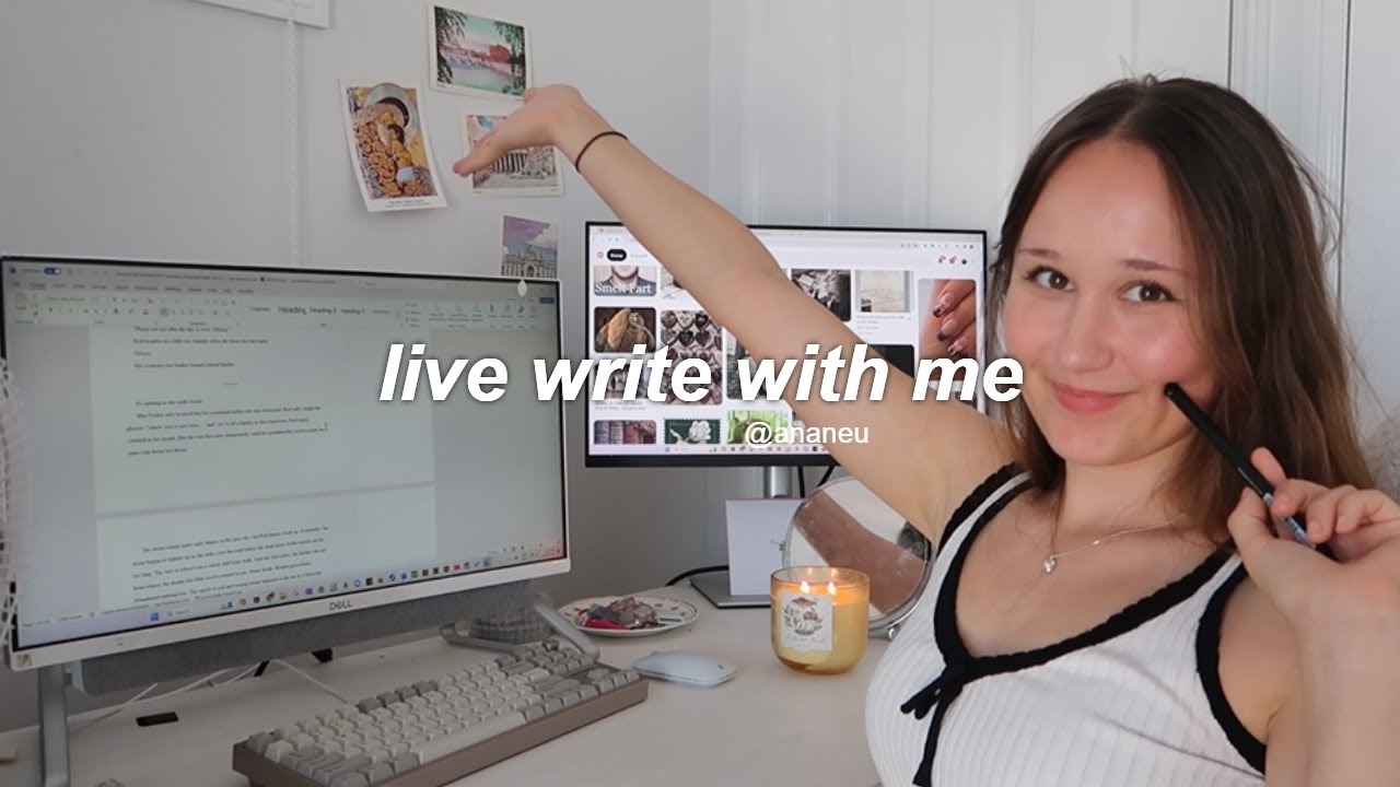cozy write with me LIVE ‧₊˚🖇️✩ (answering questions, productive pomodoro)