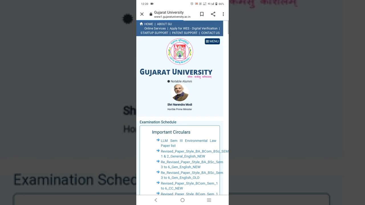 How to download Gujarat university online mock text exam schedule.