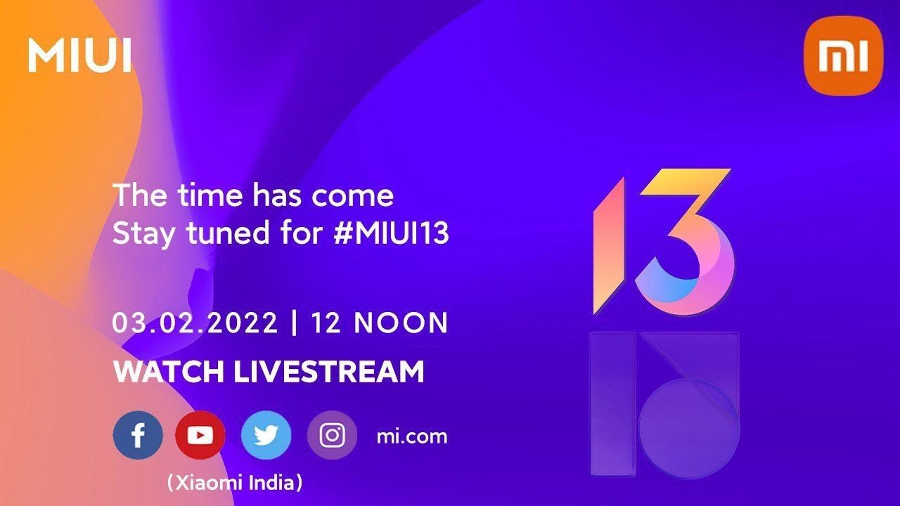 MIUI 13 INDIA LAUNCH EVENT LIVE 🔴