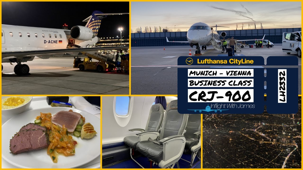 Lufthansa Cityline Business Class | CRJ900 | Munich-Vienna