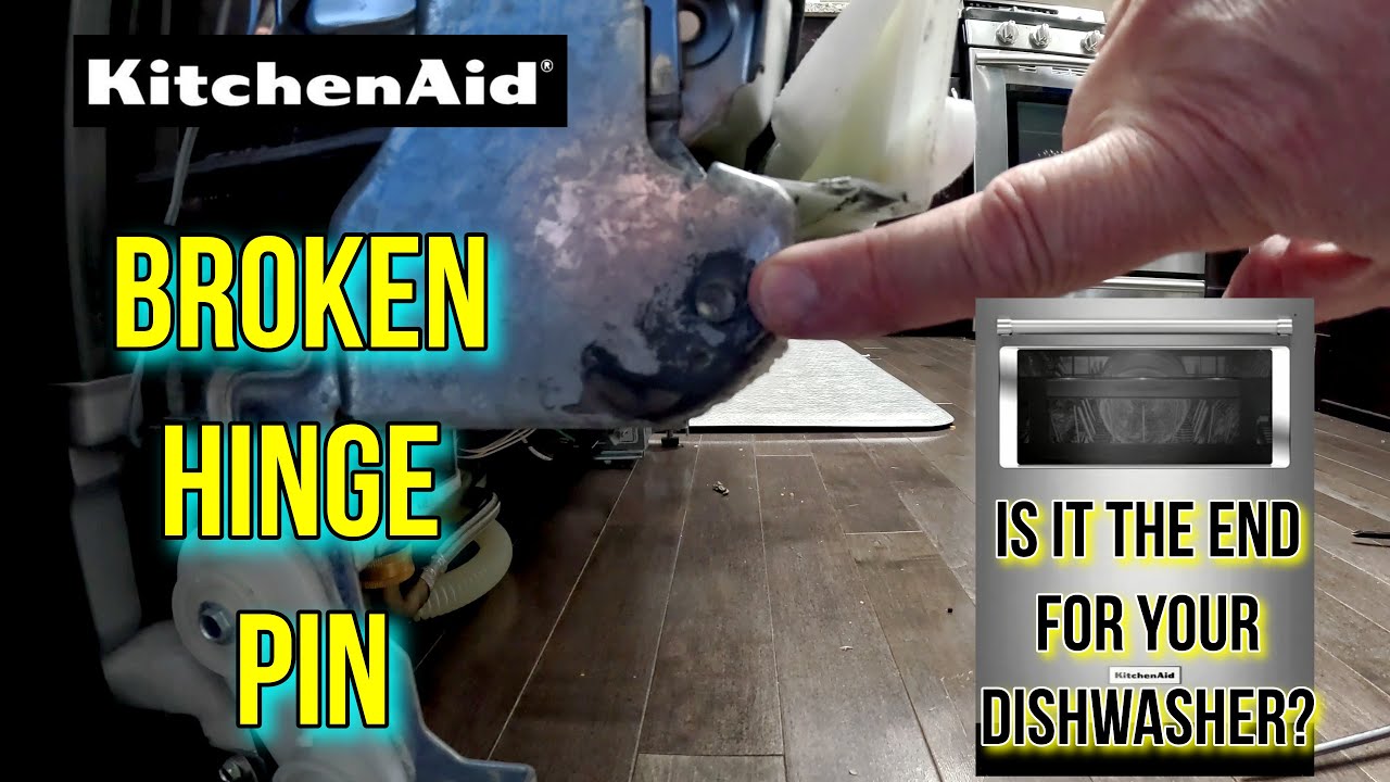 Homemade Dishwasher Hinge Pin Repair: DIY FIX for KitchenAid/Frigidaire Door CLUNK - $5 Repair