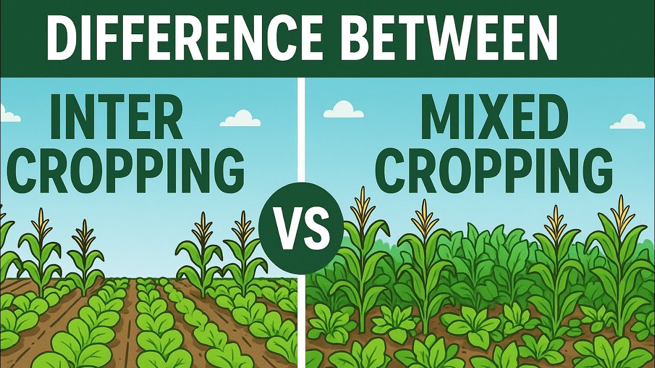 Difference between Inter-Cropping and Mixed Cropping.@simplythebestbio
