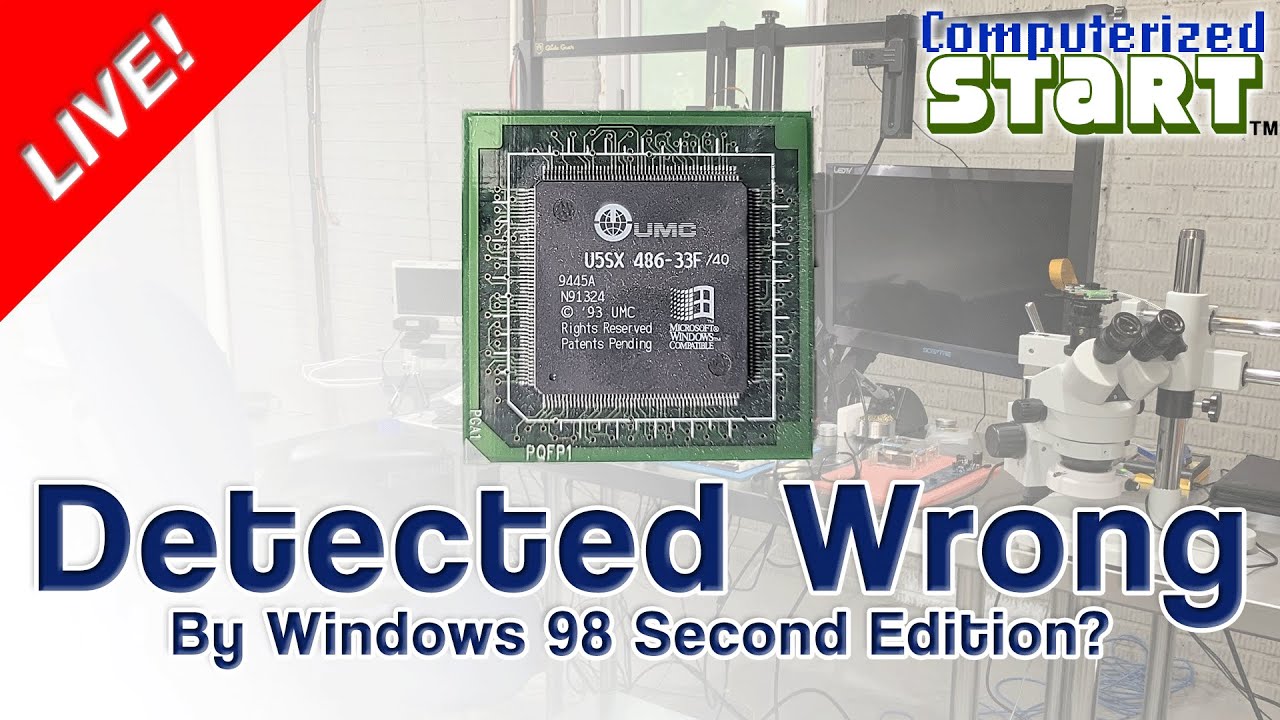 My UMC U5SX 486-33F: Does Windows 98SE Detect It as a Pentium MMX? (Computerized Start™ Live)