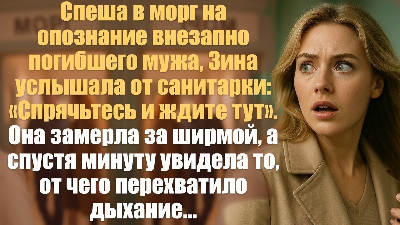 Спеша в морг на опознание внезапно погибшего мужа, Зина услышала от санитарки  «Спрячьтесь и жд