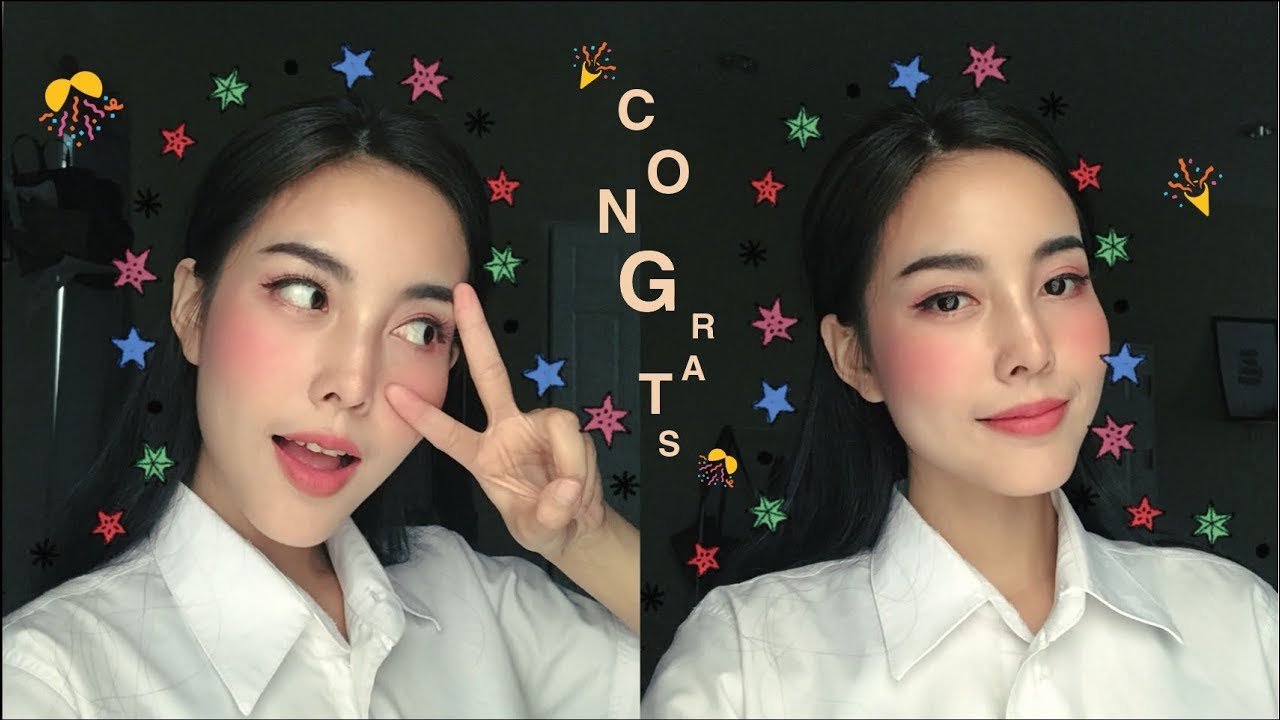 แต่งหน้ารับปริญญา ด้วยตัวเองง่ายๆ โทนสีสดใส | Bew Varaporn  Bew Varaporn