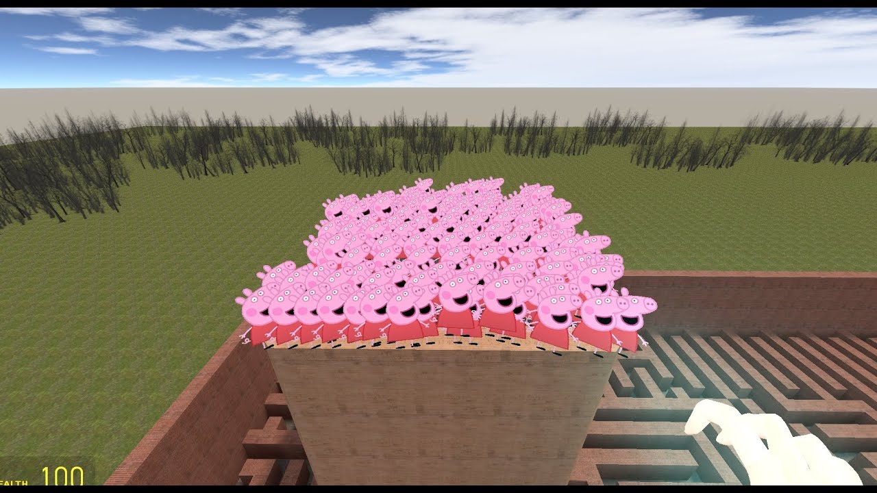 Too Much Peppa Nextbots Ruin My FPS In Big Maze GMOD