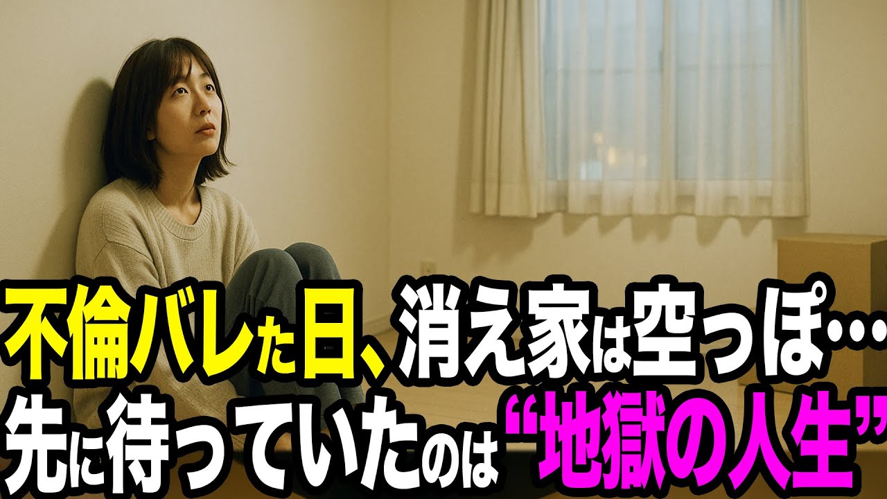 【シタ妻】不倫が発覚した日、夫は何も言わず子どもを連れて消え家は空っぽ…慰謝料を払い終えた先に残った“地獄の人生”【修羅場朗読】