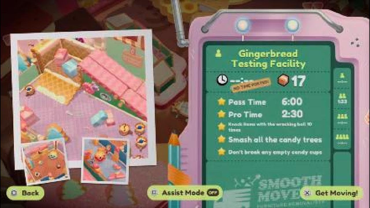 Moving Out 2 Gingerbread Testing Facility All Optional Objectives
