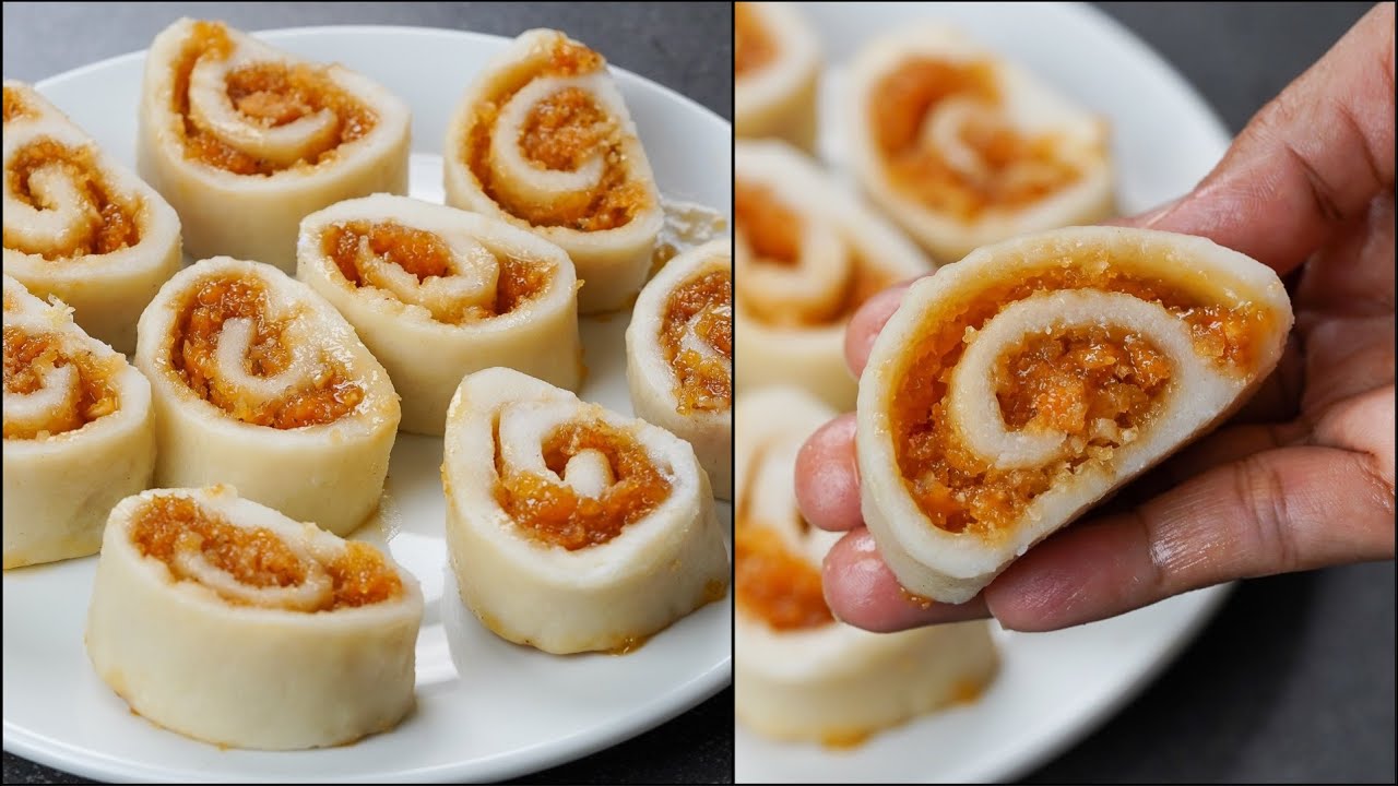 Vapa Puli Pitha Recipe | Winter Special Steam Puli Roll Pitha | Delicious Steam Dessert Recipe