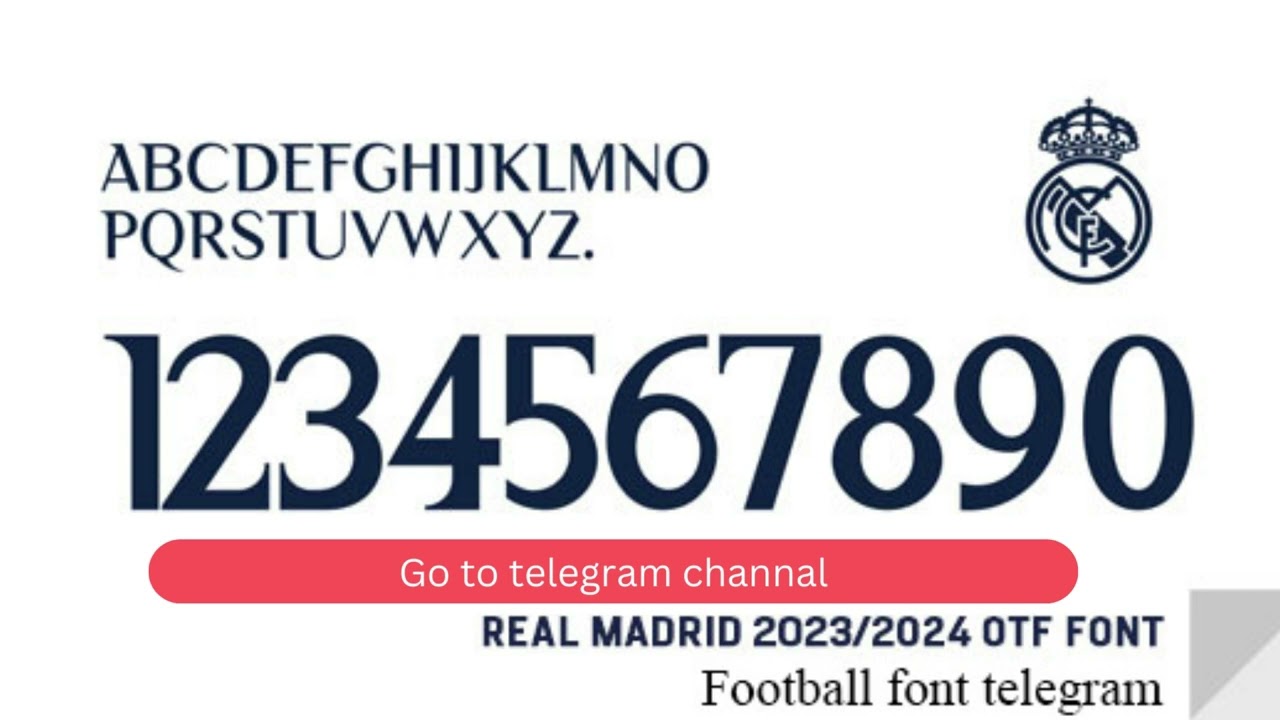 Real Madrid 2023-24 Font Free Download by s sport _ Download Free Football Font