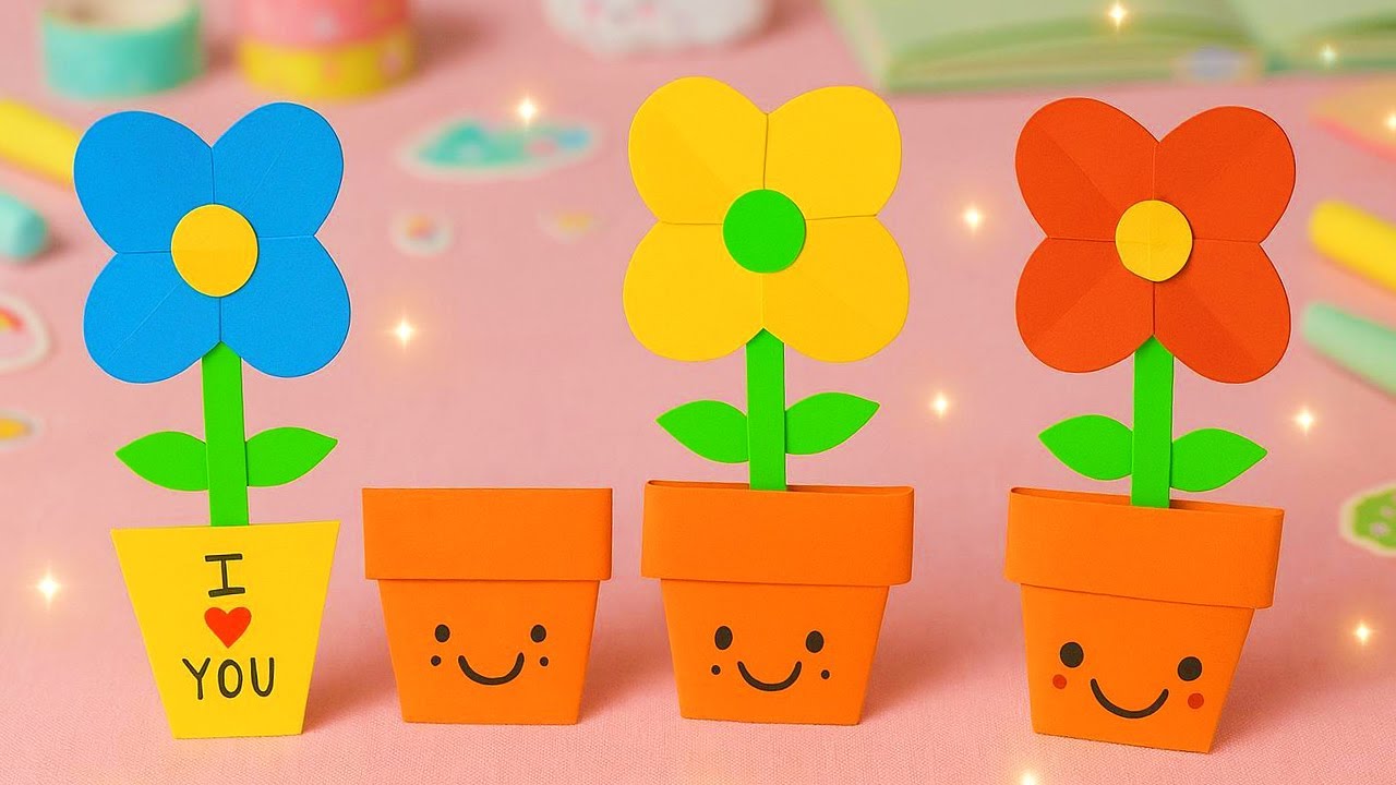 Origami Flower With Message How to make a paper surprise card