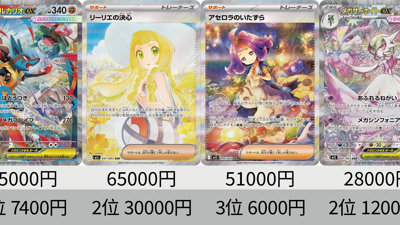 【ポケカ】発売から半年！初動から暴落！『メガブレイブ』『メガシンフォニア』最新相場ランキング！発売から半年【Pok&eacute;mon cards】Mega Brave and Mega Symphonia
