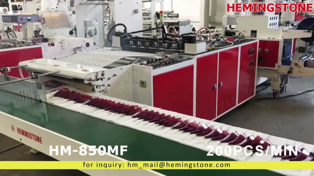 HEMİNGSTONE YÜKSEK HIZLI YUMUŞAK SAP TORBA MAKİNASI HM 850MF
