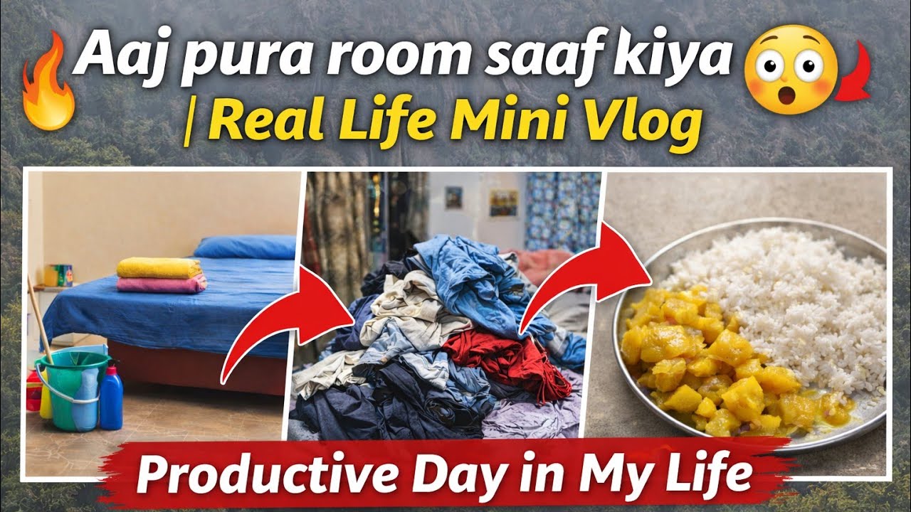 Aaj Pura Room Saaf Kiya 😳 | Real Life Mini Vlog”
