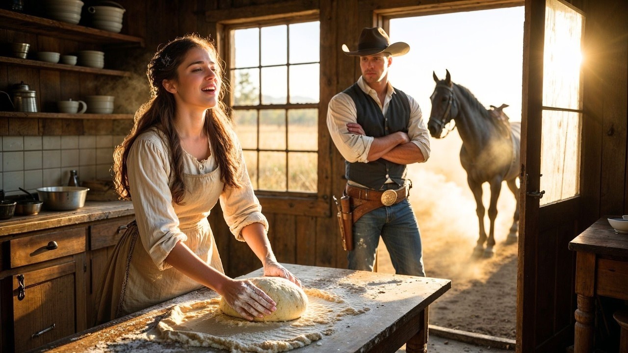 Ella cocinaba sola en la cocina, hasta que el vaquero se detuvo al oírla tararear. Parte 2