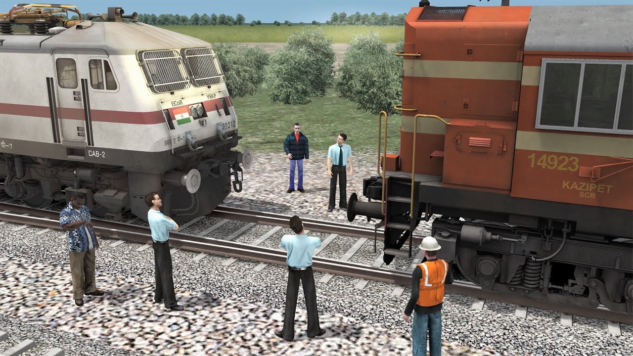Locomotive Failed of Rajdhani Express Train near Sadhoo Garh Station and Rescued by WDG 3A